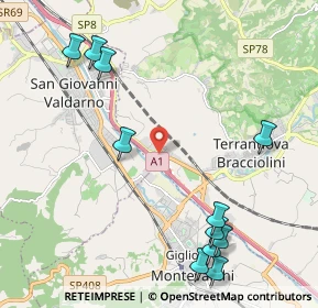 Mappa Strada Poggilupi, 52028 Terranuova Bracciolini AR, Italia (2.73636)