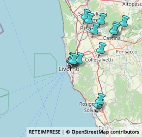 Mappa Via P. A. del Corona, 57125 Livorno LI, Italia (15.39929)