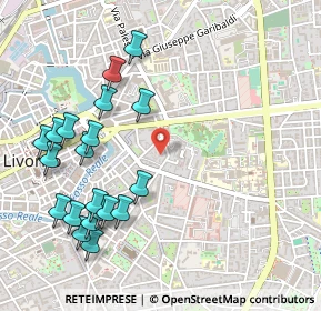 Mappa Via P. A. del Corona, 57125 Livorno LI, Italia (0.607)