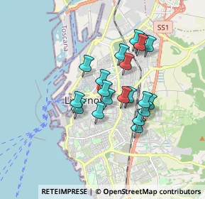 Mappa Via P. A. del Corona, 57125 Livorno LI, Italia (1.3925)