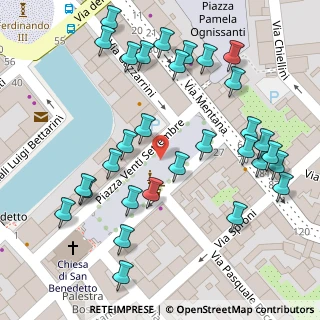 Mappa Piazza XX Settembre, 57125 Livorno LI, Italia (0.07733)