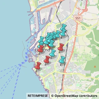 Mappa Piazza Pamela Ognissanti, 57125 Livorno LI, Italia (1.02588)