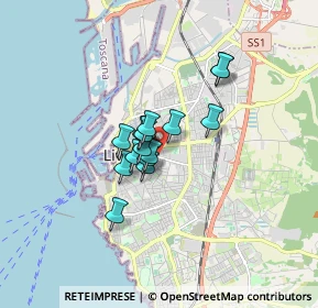 Mappa Via Sproni, 57125 Livorno LI, Italia (1.04733)