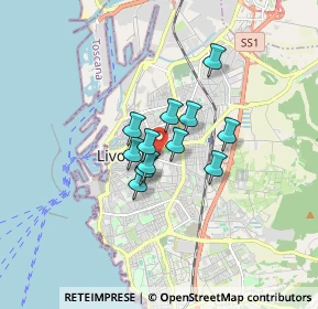 Mappa Vicolo delle Lavandaie, 57125 Livorno LI, Italia (1.02833)