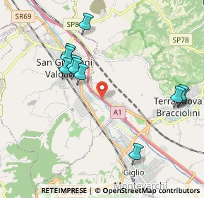 Mappa A1 - Autostrada del Sole, 52028 Terranuova Bracciolini AR, Italia (2.17273)