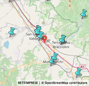 Mappa A1 - Autostrada del Sole, 52028 Terranuova Bracciolini AR, Italia (5.252)