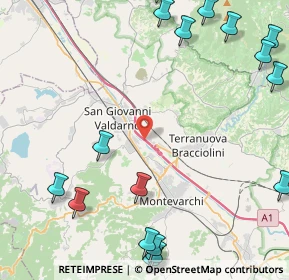 Mappa A1 - Autostrada del Sole, 52028 Terranuova Bracciolini AR, Italia (6.885)