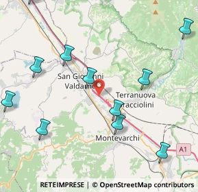 Mappa A1 - Autostrada del Sole, 52028 San Giovanni Valdarno AR, Italia (5.62833)