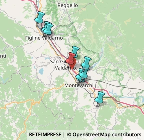 Mappa A1 - Autostrada del Sole, 52028 Terranuova Bracciolini AR, Italia (6.04545)