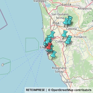 Mappa Via Tonci, 57122 Livorno LI, Italia (9.54667)