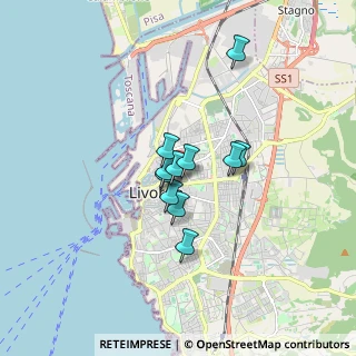 Mappa Via Tonci, 57122 Livorno LI, Italia (1.06909)