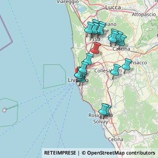 Mappa Piazza dei Mille, 57122 Livorno LI, Italia (15.227)