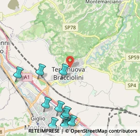 Mappa 52028 Terranuova Bracciolini AR, Italia (3.05455)
