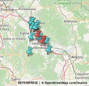 Mappa 52028 Terranuova Bracciolini AR, Italia (10.32733)