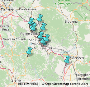 Mappa 52028 Terranuova Bracciolini AR, Italia (9.94077)