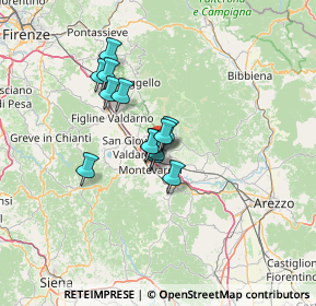 Mappa 52028 Terranuova Bracciolini AR, Italia (9.25308)