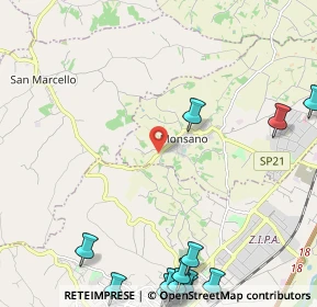 Mappa Via Montegiacomo, 60030 Monsano AN, Italia (3.6375)