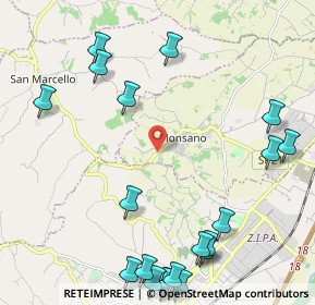 Mappa Via Montegiacomo, 60030 Monsano AN, Italia (3.0245)
