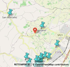 Mappa Via Montegiacomo, 60030 Monsano AN, Italia (3.579)