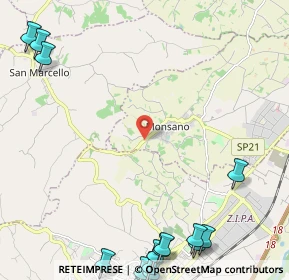 Mappa Via Montegiacomo, 60030 Monsano AN, Italia (3.78)