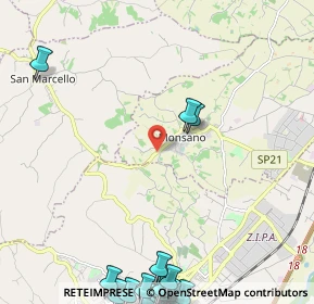 Mappa Via Montegiacomo, 60030 Monsano AN, Italia (3.703)