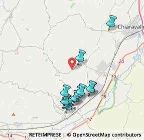 Mappa Via Montegiacomo, 60030 Monsano AN, Italia (3.83333)