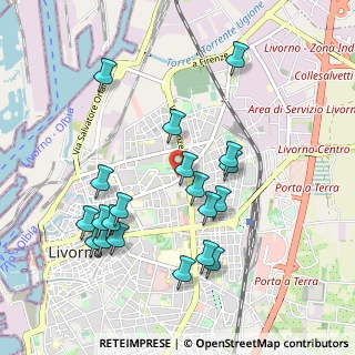 Mappa Piazza Della Barriera Garibaldi, 57122 Livorno LI, Italia (1.0255)