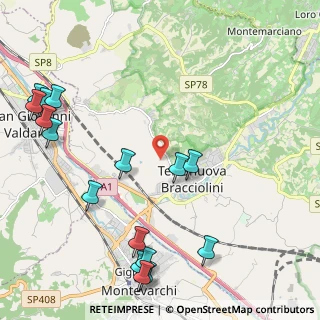 Mappa Via del Poggiolo, 52028 Terranuova Bracciolini AR, Italia (2.90563)