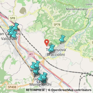 Mappa Via del Poggiolo, 52028 Terranuova Bracciolini AR, Italia (2.978)
