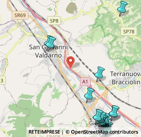 Mappa 52028 San Giovanni Valdarno AR, Italia (3.43421)