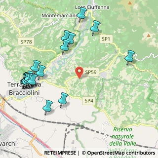 Mappa Via Pian D'Albereto, 52028 Terranuova Bracciolini AR, Italia (2.7025)