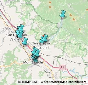 Mappa Via Giuseppe Saragat, 52028 Terranuova Bracciolini AR, Italia (3.87938)