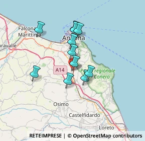 Mappa Via Scataglini 6 Centro Commerciale Auchan, 60131 Ancona AN, Italia (5.53909)