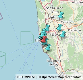 Mappa Via Gazzarini, 57125 Livorno LI, Italia (6.28714)