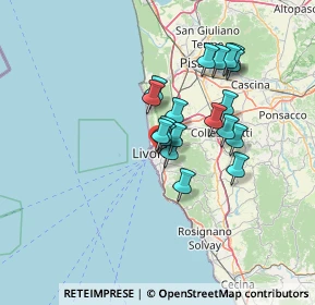 Mappa Via Gazzarini, 57125 Livorno LI, Italia (10.89105)