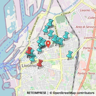 Mappa Via Domenico Passaponti, 57122 Livorno LI, Italia (0.708)