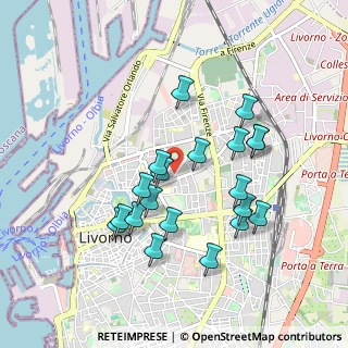 Mappa Via Domenico Passaponti, 57122 Livorno LI, Italia (0.8925)