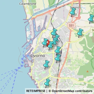 Mappa Via Domenico Passaponti, 57122 Livorno LI, Italia (1.945)