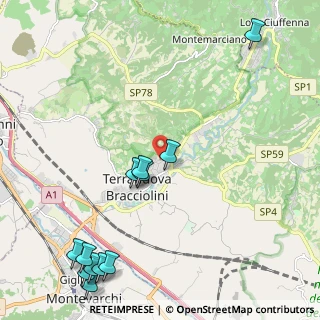 Mappa Via Ezio Tarantelli, 52028 Terranuova Bracciolini AR, Italia (2.94583)
