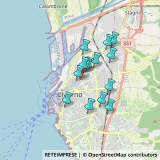 Mappa Via Palestro, 57122 Livorno LI, Italia (1.44214)