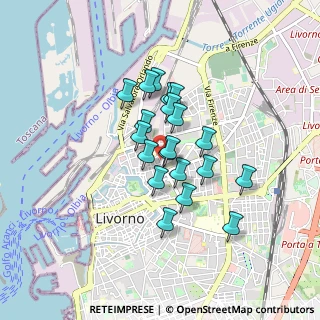 Mappa Via Palestro, 57122 Livorno LI, Italia (0.641)