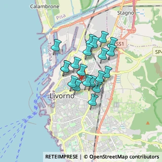 Mappa Via Giovanni Guarducci, 57122 Livorno LI, Italia (1.2455)