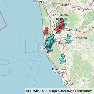 Mappa Via Giuseppe Bandi, 57122 Livorno LI, Italia (9.2545)