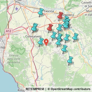 Mappa Strada Provinciale 31 Lorenzana - Cucigliana, 56043 Fauglia PI, Italia (7.721)
