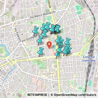 Mappa Via del Panificio, 57122 Livorno LI, Italia (0.329)
