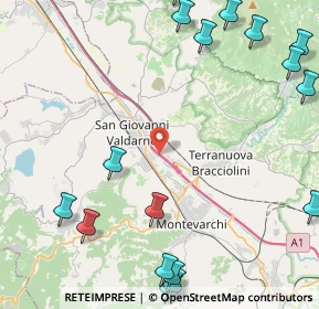 Mappa Autostrada del Sole, 52028 San Giovanni Valdarno AR, Italia (6.89)