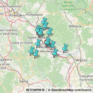 Mappa Autostrada del Sole, 52028 San Giovanni Valdarno AR, Italia (9.41067)