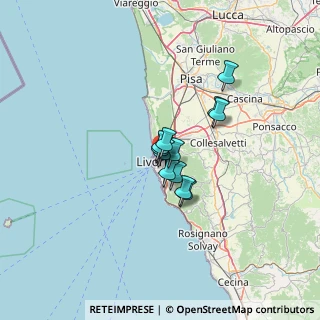 Mappa Via de Larderel, 57125 Livorno LI, Italia (7.65083)
