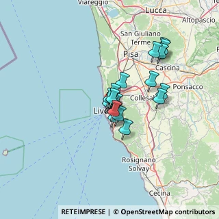 Mappa Via de Larderel, 57122 Livorno LI, Italia (9.50222)