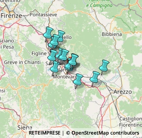 Mappa Piazza Le Fornaci, 52028 Terranuova Bracciolini AR, Italia (8.34059)